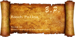 Basch Polina névjegykártya